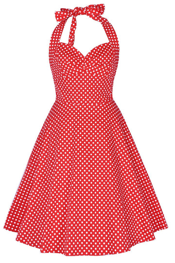 Halter impreso 1950s Pin Up Dress